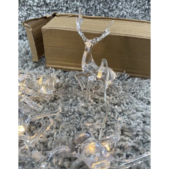 9x Christmas Reindeer Decoration Lights Up Interior Table Home Decor - Picture 1 of 8